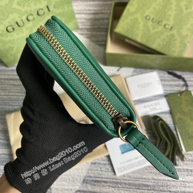Gucci新款錢包 古馳竹子設計拉鏈女錢包 Gucci全皮純色長錢包 658634  ydg3024